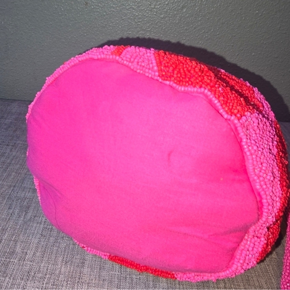 KATE Spade/Target collaboration Vibrant Pink Floral Beaded Hobo Bag - Picture 3 of 5